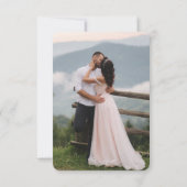 Solid Color Dusty Rose Pink Wedding Dankeskarte (Rückseite)