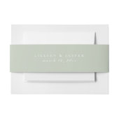 Solid Color Dusty Sage Green Wedding Einladungsbanderole (Vorderseite Beispiel)