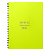 solid color fluorescent  yellow - your  logo  notizblock (Vorderseite)