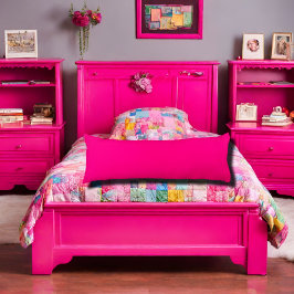 solid color hot pink seitenschläferkissen