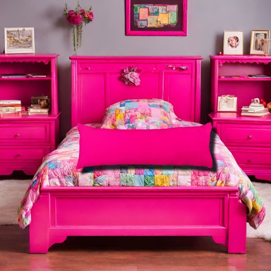 solid color hot pink seitenschläferkissen