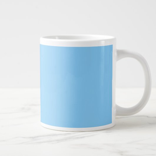 Solid Color Light Blue Jumbo-Tasse (Rechts)