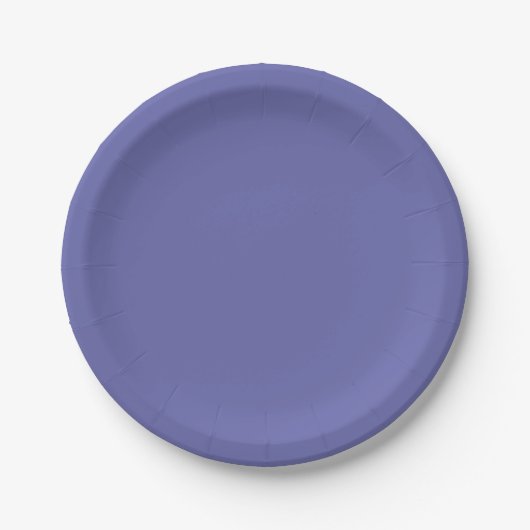 Solid Color | lila Blauwinkel Pappteller (Vorderseite)
