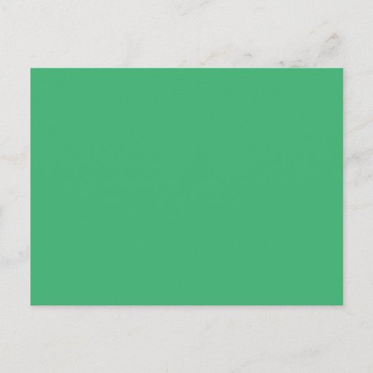Solid Color Medium Sea Green Blank Postkarte (Vorderseite)