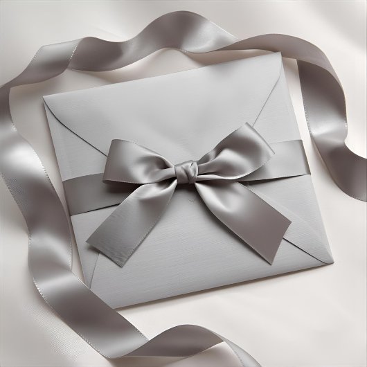 Solid Color Minimal Elegant Wedding Satinband