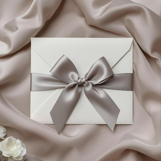 Solid Color Minimal Elegant Wedding Satinband