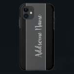 Solid Color Modern Basic Black Mit Monogramm Case-Mate iPhone Hülle<br><div class="desc">Benutzerdefinierte Vorlage angepasste Designs. Personalisieren Sie mit Ihrem eigenen Namen,  ein großartiges Geschenk für jeden,  auch für sich selbst.</div>