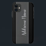 Solid Color Modern Basic Black Mit Monogramm Case-Mate iPhone Hülle<br><div class="desc">Benutzerdefinierte Vorlage angepasste Designs. Personalisieren Sie mit Ihrem eigenen Namen,  ein großartiges Geschenk für jeden,  auch für sich selbst.</div>