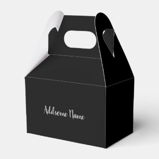 Solid Color Modern Basic Black Mit Monogramm Geschenkschachtel