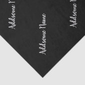 Solid Color Modern Basic Black Stylish Seidenpapier (Detail)