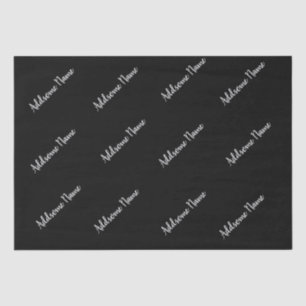 Solid Color Modern Basic Black Stylish Seidenpapier
