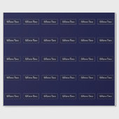 Solid Color Modern Navy Blue Stilvoll Geschenkpapier (Flach)