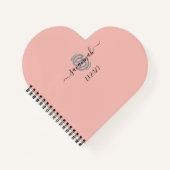 Solid Color Monogram Sketchbook Notebook Notizblock (Vorderseite)