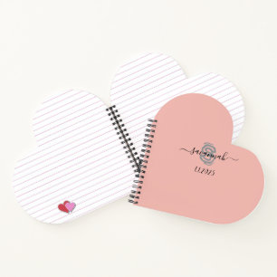 Solid Color Monogram Sketchbook Notebook Notizblock