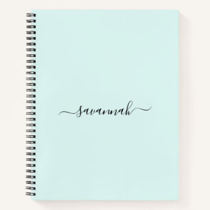 Solid Color Monogram Sketchbook Notizblock