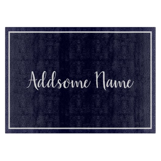 Solid color Navy Blue Kitchen Schneidebrett (Vorderseite)