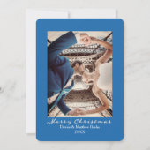 Solid Color Nebulas Blue Elegante Weihnachtskarte Einladung (Vorderseite)