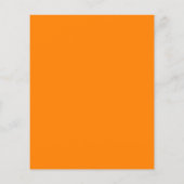 Solid Color Orange Moderne Minimalistische Blende (Rückseite)