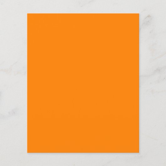 Solid Color Orange Moderne Minimalistische Blende (Vorderseite)