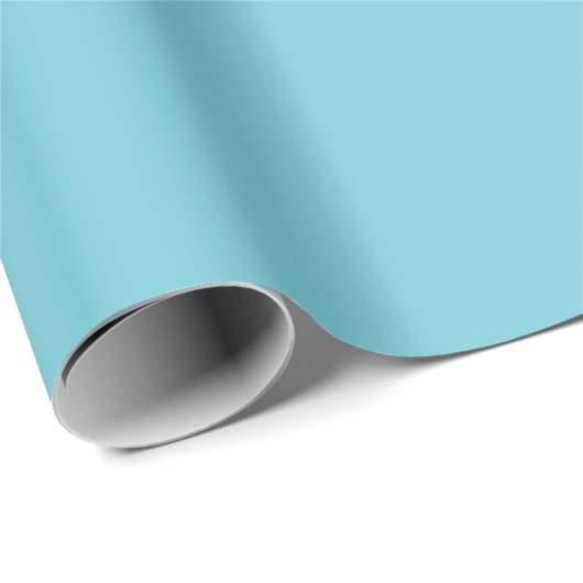 Solid Color Robin Egg Blue Geschenkpapier (Rolleneckpunkt)