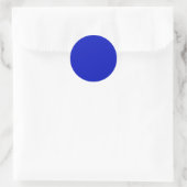 Solid Color: Royal Blue Runder Aufkleber (Tasche)
