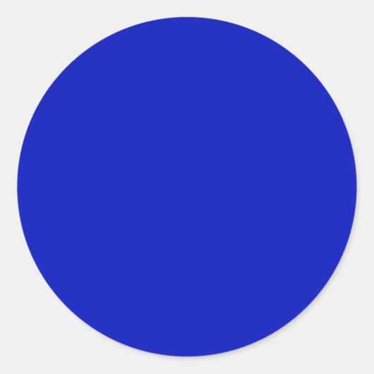 Solid Color: Royal Blue Runder Aufkleber (Vorderseite)