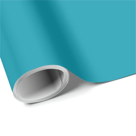 Solid color seaside teal geschenkpapier (Rolleneckpunkt)