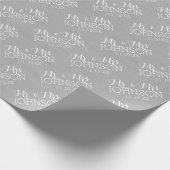 Solid Color Silver - Mr. & Mrs. Gastgeschenke Hoch Geschenkpapier (Ecke)