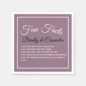 Solid color Soft plumb Hochzeitsspass Fakt Napkins Serviette (Vorderseite)