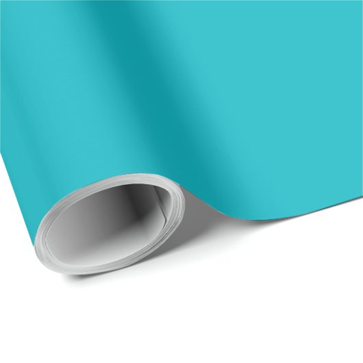 Solid color turquoise ocean blue geschenkpapier (Rolleneckpunkt)