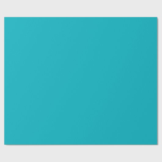 Solid color turquoise ocean blue geschenkpapier (Flach)