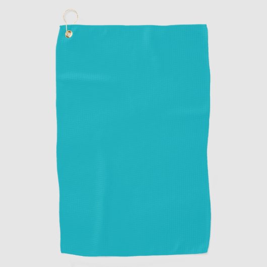 Solid color turquoise ocean blue golfhandtuch (Vorderseite)