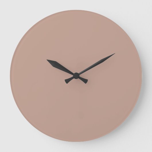 Solid Color Wall Clock - Dusty Pink Große Wanduhr (Vorderseite)