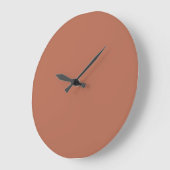 Solid Color Wall Clock - Erdung Warme Terracotta Große Wanduhr (Winkel)
