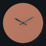 Solid Color Wall Clock - Erdung Warme Terracotta Große Wanduhr<br><div class="desc">Solid Color Wall Clock - Erdung Warme Terracotta</div>