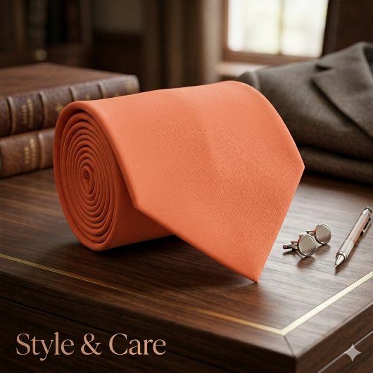 Solid Coral Orange Farbformal Neck Tie Krawatte