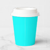 Solid Cyan 8oz Paper Cup with Lid for Events Pappbecher (Rechts)