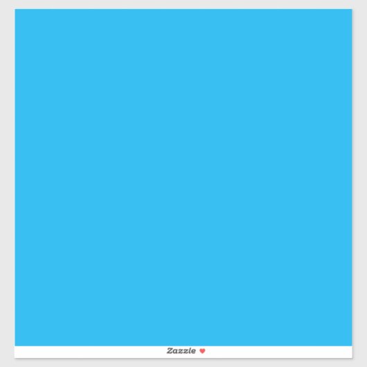 Solid Cyan Blue Background  Aufkleber (Blatt)