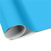 Solid Cyan Blue Background Geschenkpapier (Rolleneckpunkt)