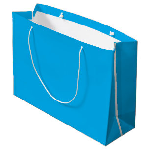 Solid Cyan Blue Background Große Geschenktüte