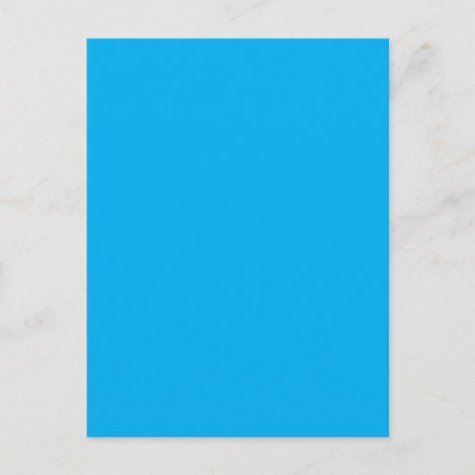 Solid Cyan Blue Background | Sommerminimalstil Einladungspostkarte (Vorderseite)