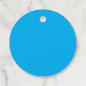 Solid Cyan Blue Background | Sommerminimalstil Geschenkanhänger (Rückseite)