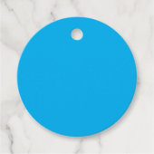 Solid Cyan Blue Background | Sommerminimalstil Geschenkanhänger (Vorderseite)