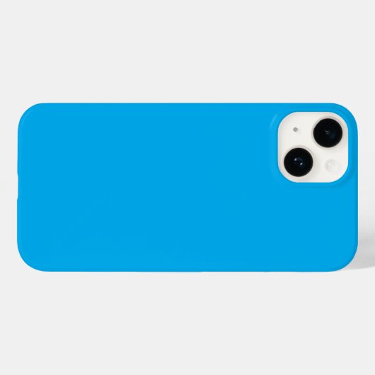 Solid Cyan Blue Background | Summer Minimal Style Case-Mate iPhone Hülle (Rückseite (Horizontal))