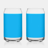 Solid Cyan Blue Background | Summer Minimal Style Dosenglas (Rechts)