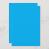 Solid Cyan Blue Background | Summer Minimal Style Einladung (Vorne/Hinten)