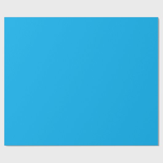 Solid Cyan Blue Background | Summer Minimal Style Geschenkpapier (Flach)