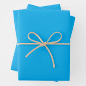 Solid Cyan Blue Background | Summer Minimal Style Geschenkpapier Set (Beispiel)