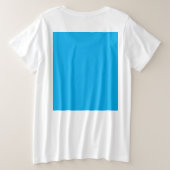 Solid Cyan Blue Background | Summer Minimal Style Große Größe T-Shirt (Design Rückseite)