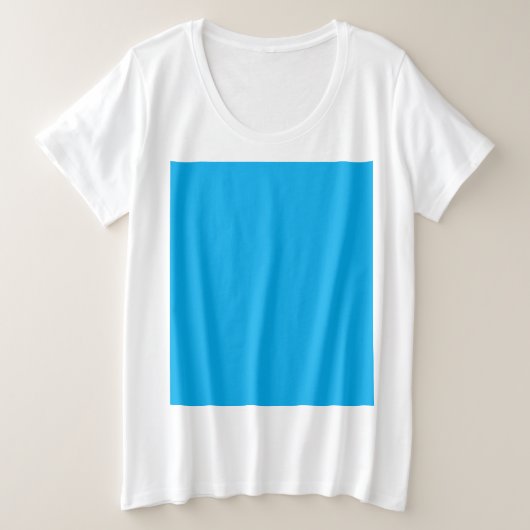 Solid Cyan Blue Background | Summer Minimal Style Große Größe T-Shirt (Design vorne)